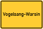 Place name sign Vogelsang-Warsin