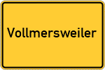Place name sign Vollmersweiler