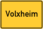 Place name sign Volxheim