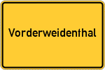 Place name sign Vorderweidenthal