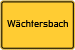 Place name sign Wächtersbach