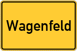 Place name sign Wagenfeld