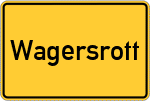 Place name sign Wagersrott
