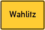 Place name sign Wahlitz