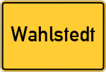 Place name sign Wahlstedt