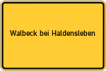Place name sign Walbeck bei Haldensleben