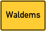 Place name sign Waldems