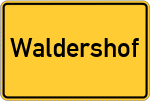 Place name sign Waldershof