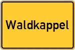 Place name sign Waldkappel