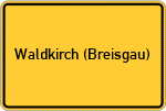Place name sign Waldkirch (Breisgau)