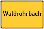 Place name sign Waldrohrbach