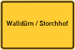 Place name sign Walldürn / Storchhof