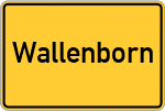 Place name sign Wallenborn