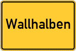 Place name sign Wallhalben