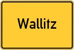 Place name sign Wallitz