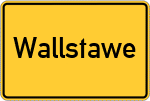 Place name sign Wallstawe