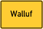 Place name sign Walluf