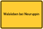 Place name sign Walsleben bei Neuruppin