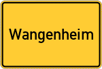 Place name sign Wangenheim