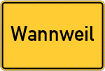 Place name sign Wannweil