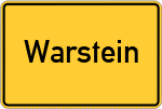 Place name sign Warstein