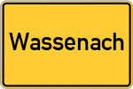 Place name sign Wassenach
