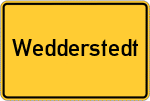 Place name sign Wedderstedt