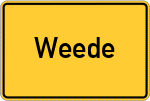 Place name sign Weede