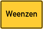 Place name sign Weenzen