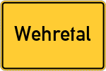 Place name sign Wehretal