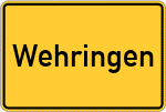 Place name sign Wehringen