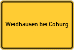 Place name sign Weidhausen bei Coburg