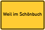 Place name sign Weil im Schönbuch