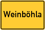 Place name sign Weinböhla