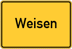 Place name sign Weisen