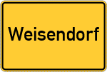 Place name sign Weisendorf