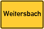 Place name sign Weitersbach