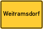 Place name sign Weitramsdorf
