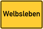 Place name sign Welbsleben