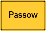 Place name sign Passow