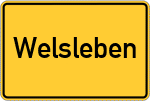 Place name sign Welsleben