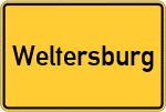 Place name sign Weltersburg
