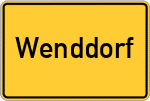 Place name sign Wenddorf