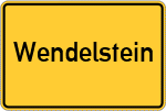 Place name sign Wendelstein, Mittelfranken