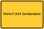 Place name sign Wentorf (Amt Sandesneben)