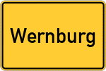Place name sign Wernburg