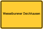 Place name sign Wesselburener Deichhausen