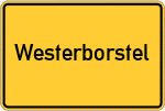 Place name sign Westerborstel