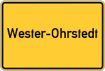 Place name sign Wester-Ohrstedt