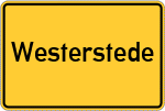 Place name sign Westerstede
